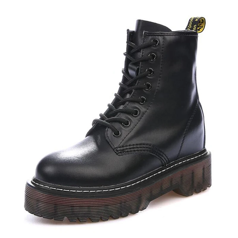 Женские ботильоны из спилка ботинки на плоской платформе женская обувь