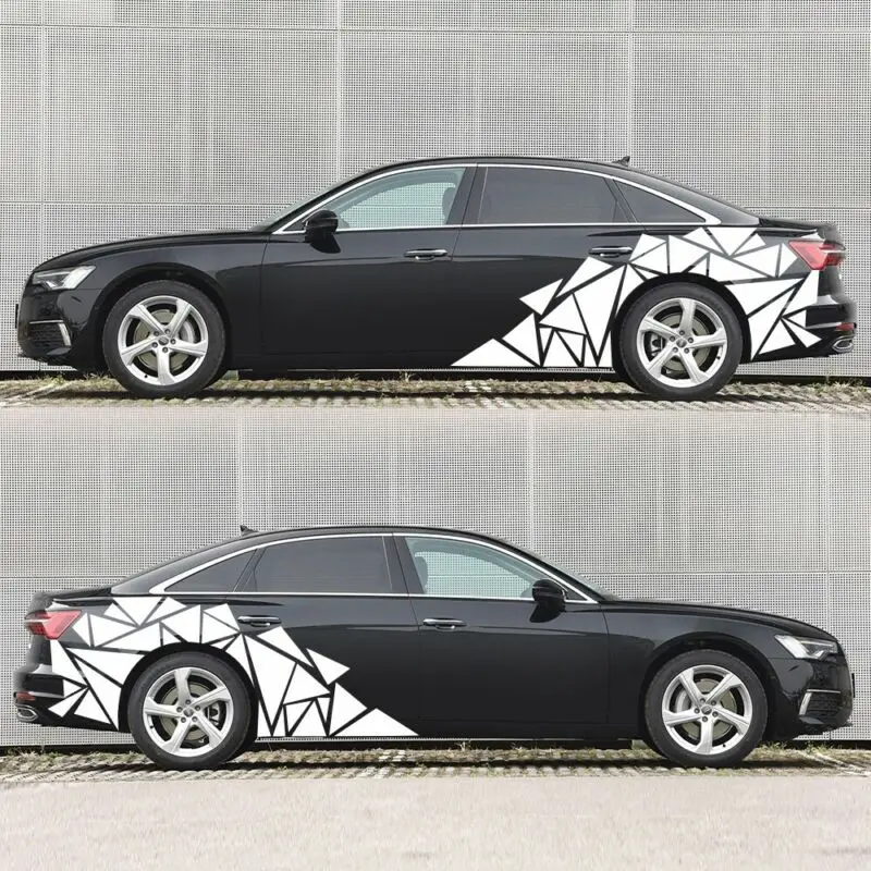 

Side Body Sticker Sticker Vinyl White 200cm x 60cm Anti-UV Car Graphics