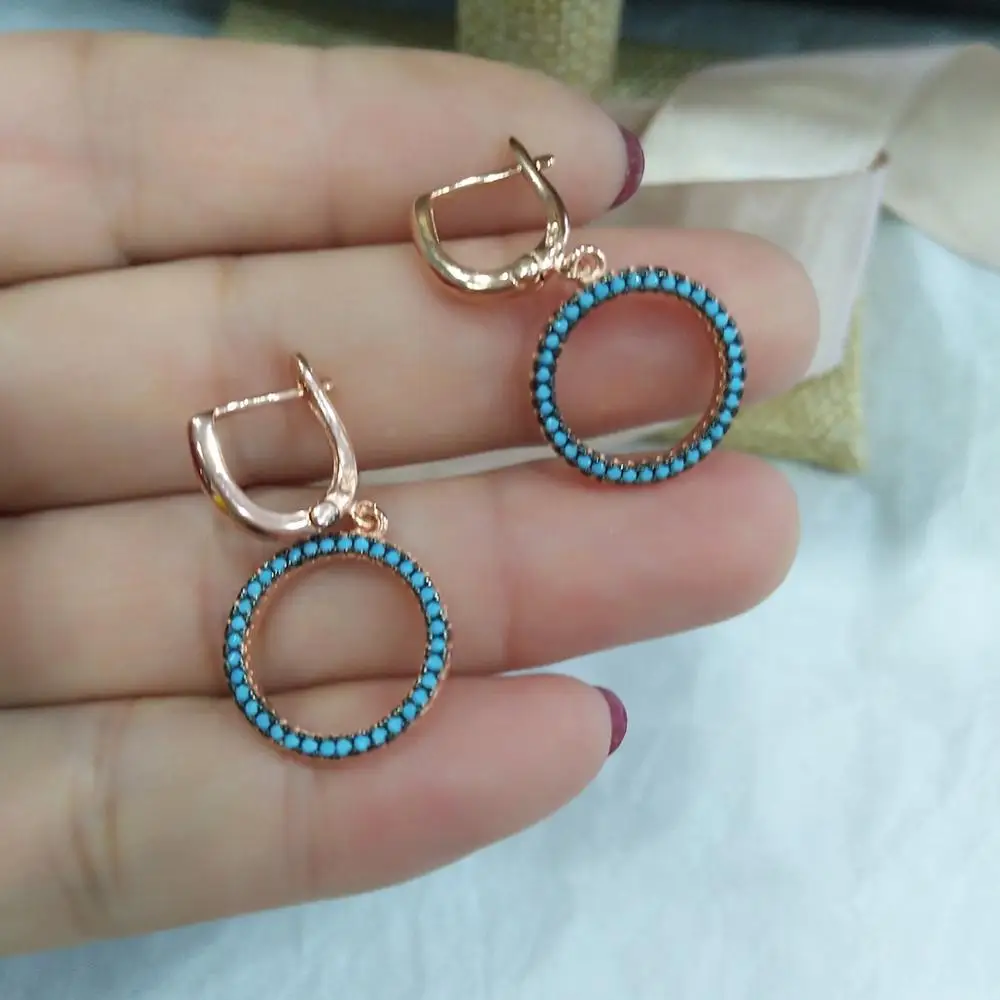 

Sterling Silver Jewelry for Women clip Earring with zircon And Rose Gold plating