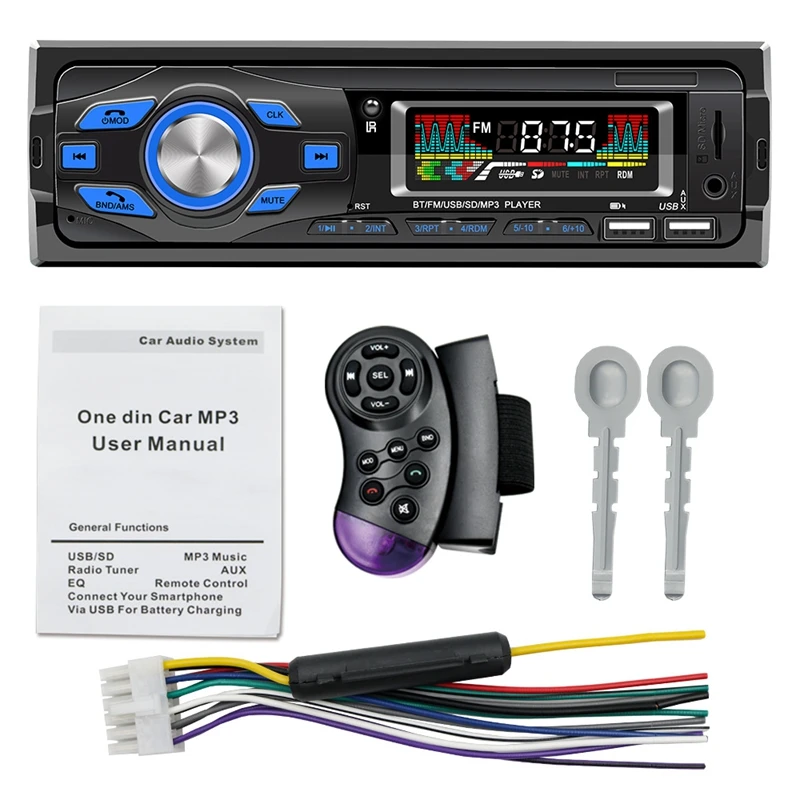 

Car MP3 Player Bluetooth Radio Power Amplifier USB Card Reader Supports Voice Control Car Player
