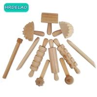 12pcs children diy slimes plastic clay high grade wooden tools plasticine supplies play dough educational toys for children gift
