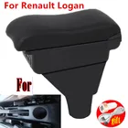 Подлокотник для Renault Dacia Sandero Logan, подлокотник для Lada LARGUS, автомобильный подлокотник, центральный ящик для хранения, интерьер с USB светильник кой