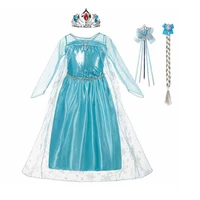 2 3 4 6 8 10 years dress for girls film frozen costume princess elsa sequined kids carnival snow queen anime cosplay outfit froc