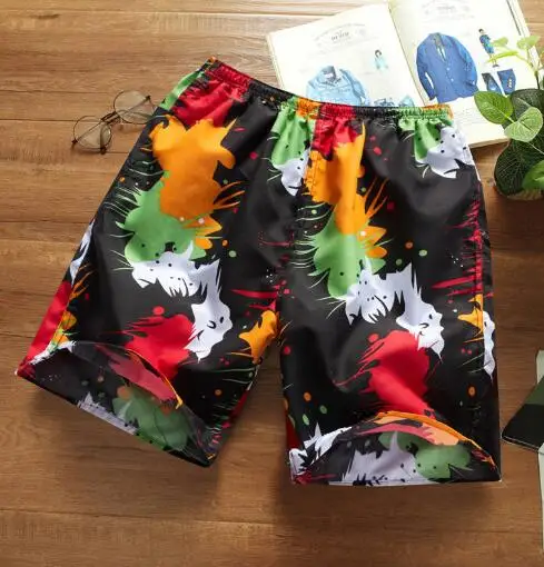 

Youth Mens Thin shorts loose Summer sleeping pants plus size beach shorts