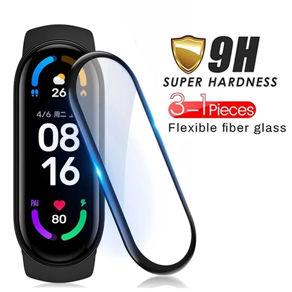 Пленка для Xiaomi Mi Smart Band 6 5 4 полная изогнутая пленка часов мягкая защитная