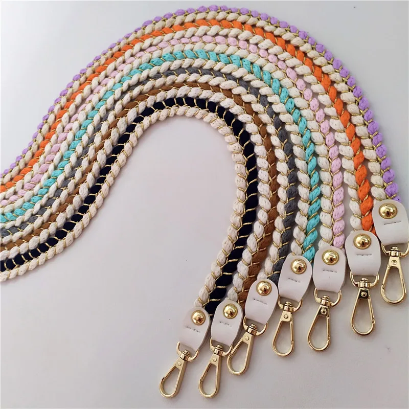 

Candy Color Handbag Bag Strap Chain Handle Multicolor Weave Replacement Rope Belt Shoulder Bag Crossbody Bag Accessories