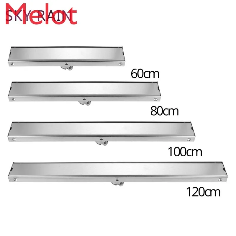 

Linear Odor-resistant Floor Drain 60 /80 /100 /120cm Rectangle 304 Stainless Steel Invisible Long Floor Drain