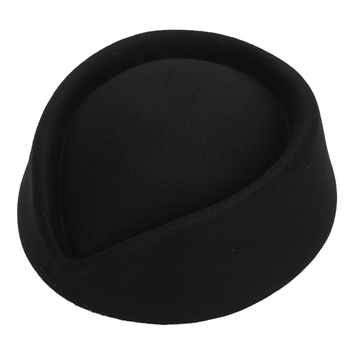Imitation Wool Felt Stewardess Air Hostesses Pillbox Hat Millinery Teardrop Fascinator Base Cap for Cosplay Costume Accessories