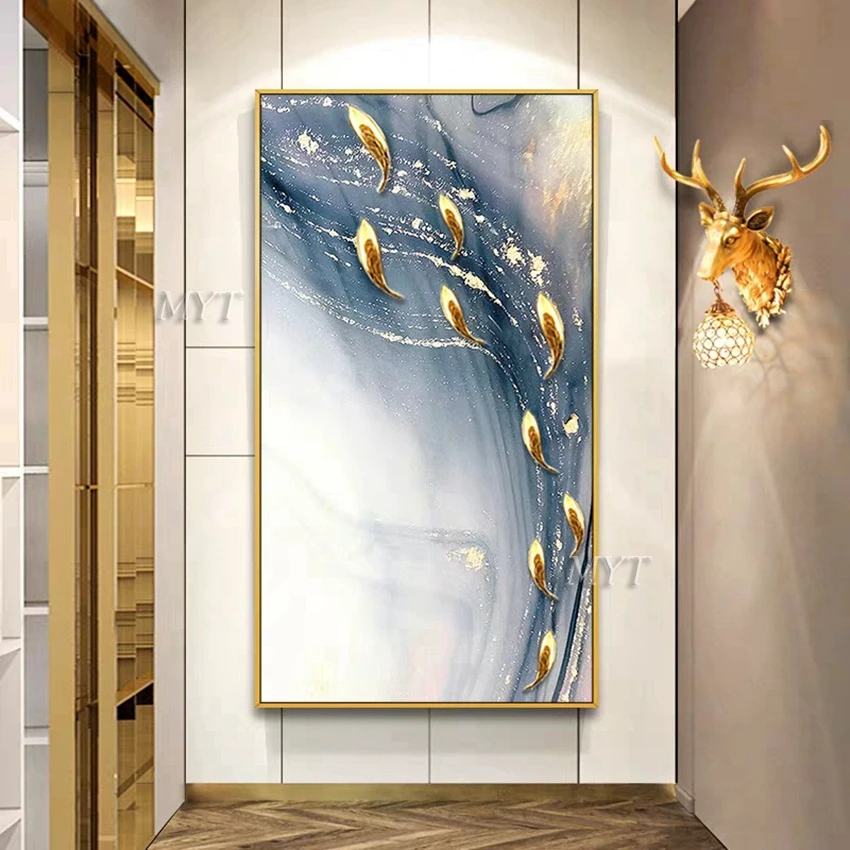 Leaves In The Lake Abstract High Quality Beautiful Oil Painting On Canvas Wall Art Home Decor Picture Modern 100% Handpainted | Дом и сад