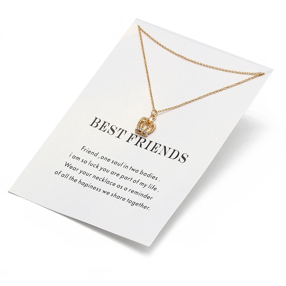 Женское Ожерелье с подарочной карточкой Wish Card цепочка из цинкового сплава колье