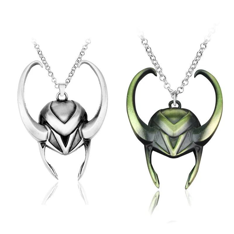 Модное ожерелье loki с подвеской в форме шлема мужское и женское цепочка на свитер