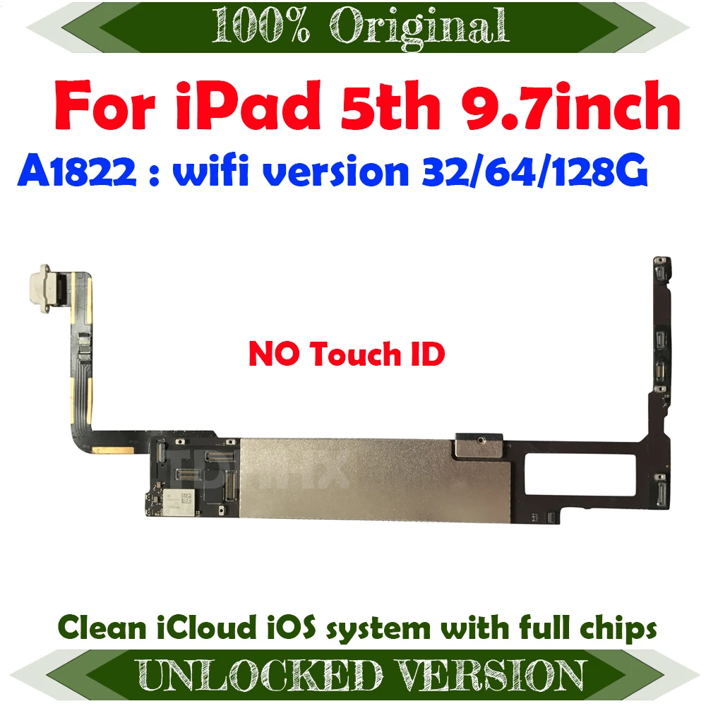 Версия A1822 с Wi-Fi чистый iCloud для iPad 5 9 7 дюйма быстрая версия 2017 5-я с/без Touch ID |