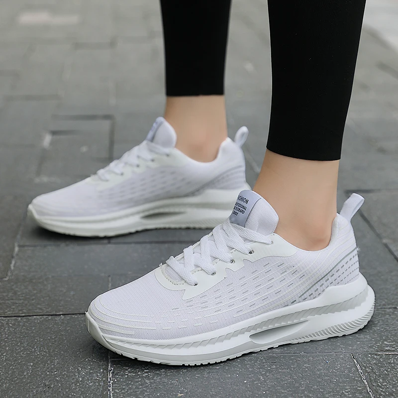 

2021 Women Casual Shoes New Autumn Women Fashion Running Sport Shoes White Sneakers Breathable Lace-Up Women's Sport Shoes