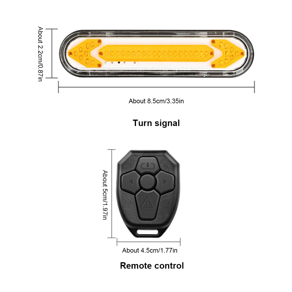

Bicycle Light USB Rechargeable Tail Light Warning Bike Rear Light Smart Wireless Remote Turn Signal Light LED Bicycle Lantern