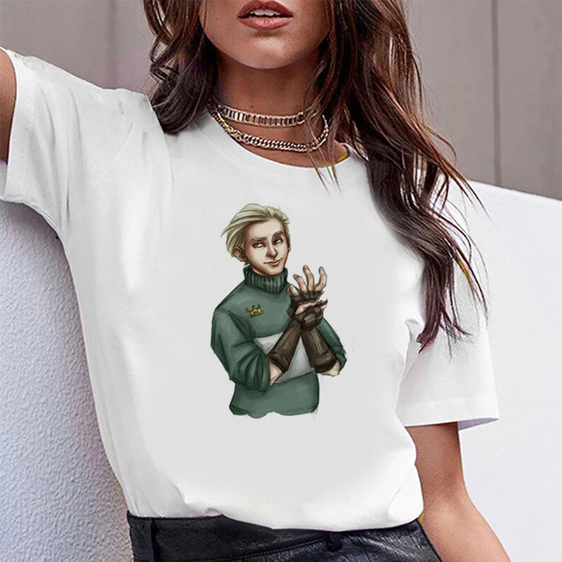 

Draco Malfoy Shirts Short Sleeve Tee Women-clothing Anime Tshirt Summer Clothes for Tops Free Shipping Top Kawaii Woman 2020