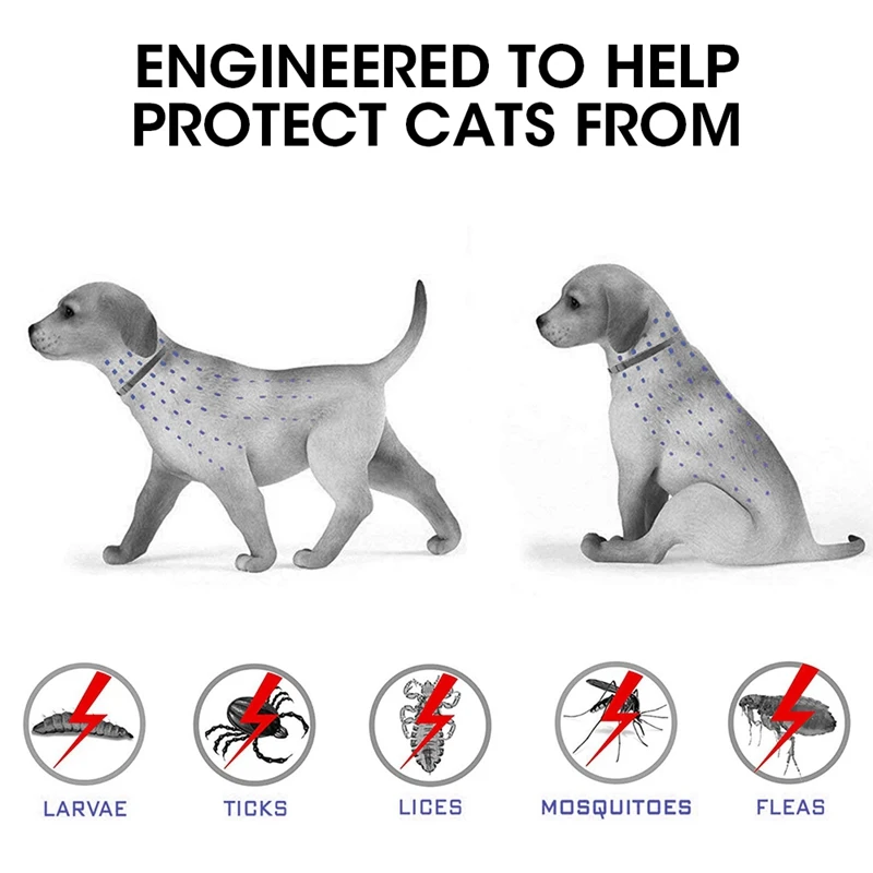 

Flea Tick Control Collar Efficiently Prevention for 8 Months Pet Flea Tick Treatment Adjustable Waterproof Dog Cat Natural Safe
