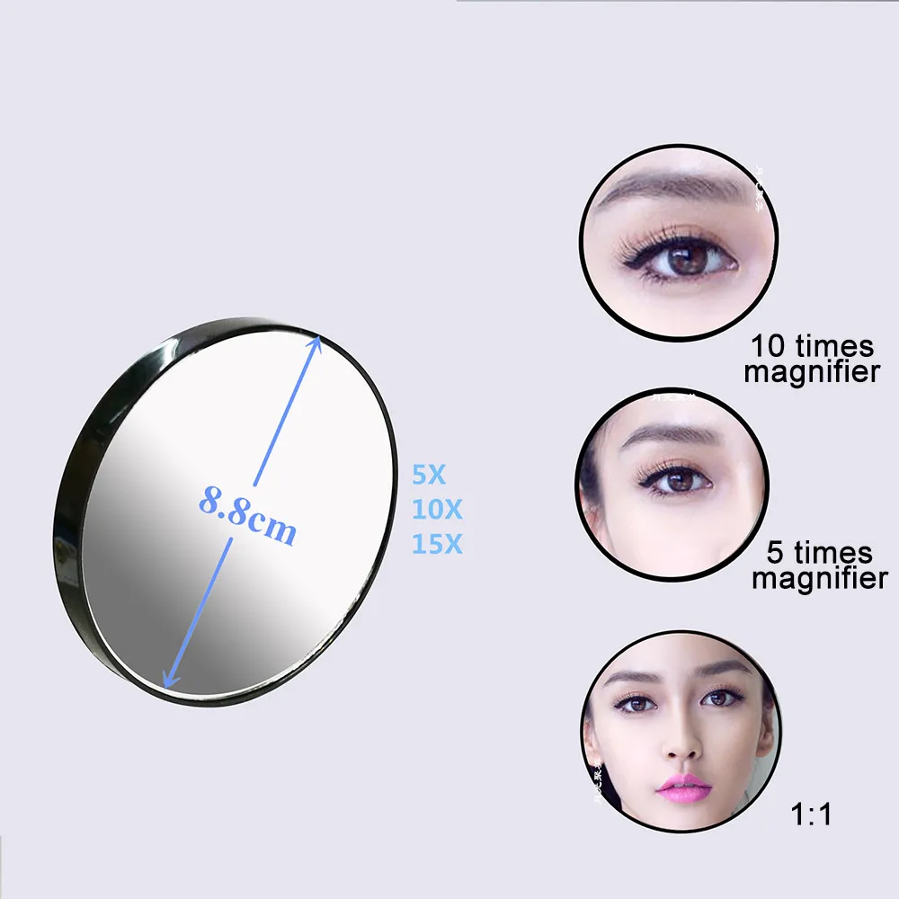 Присоска зеркало 10 раз увеличение маленькое зеркало одно зеркало ванная комната увеличительное стекло инструменты для макияжа