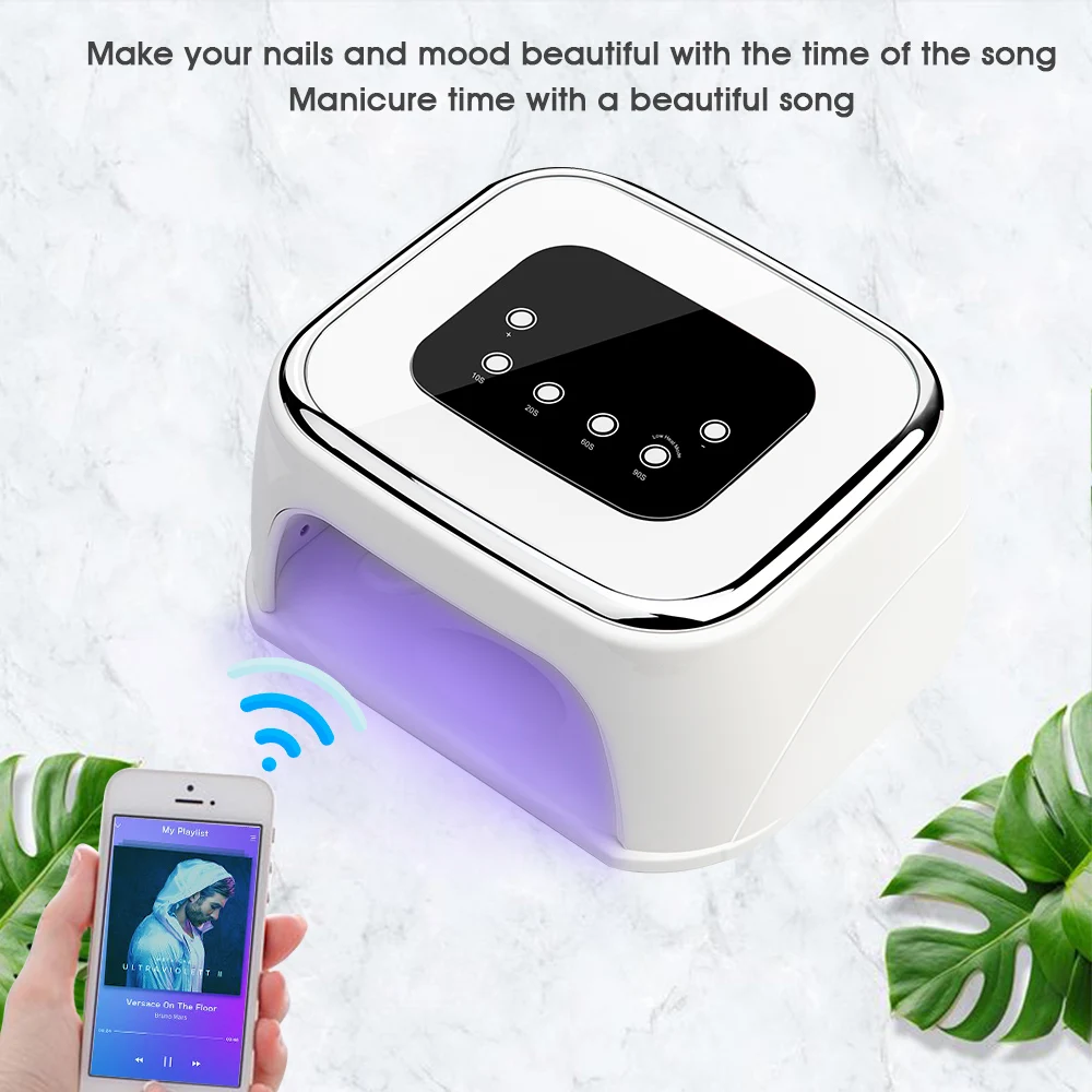 Bluetooth Player UV Nail Lamp 99W Nail Polish Dryer 42LEDs Nail Curing Light Auto Sensing LED Lamp For Nails Music Player