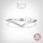 Женское кольцо из серебра 925 пробы, с жемчугом