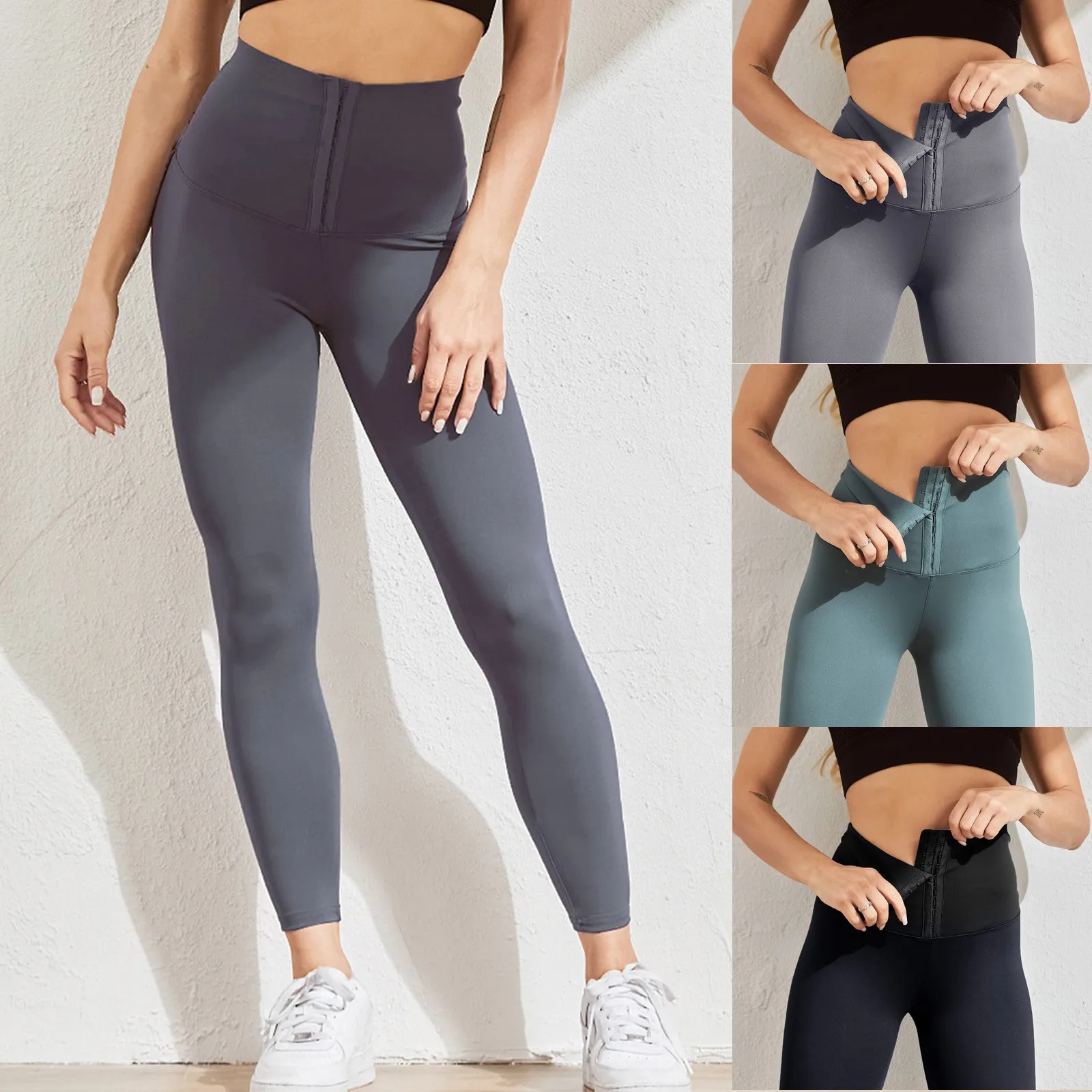 

Women's High Waist Anti-Cellulite Yogahosen Stretch Hohe Taille Sportleggings Fitness pants without velvet pantalon pour femme