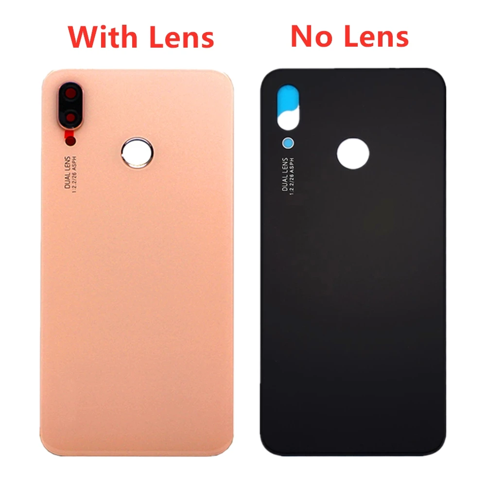 Для huawei P20 Lite задняя крышка для батареи+ объектив камеры для huawei Nova 3e Крышка для батареи P20 Lite задняя дверь Чехол Панель