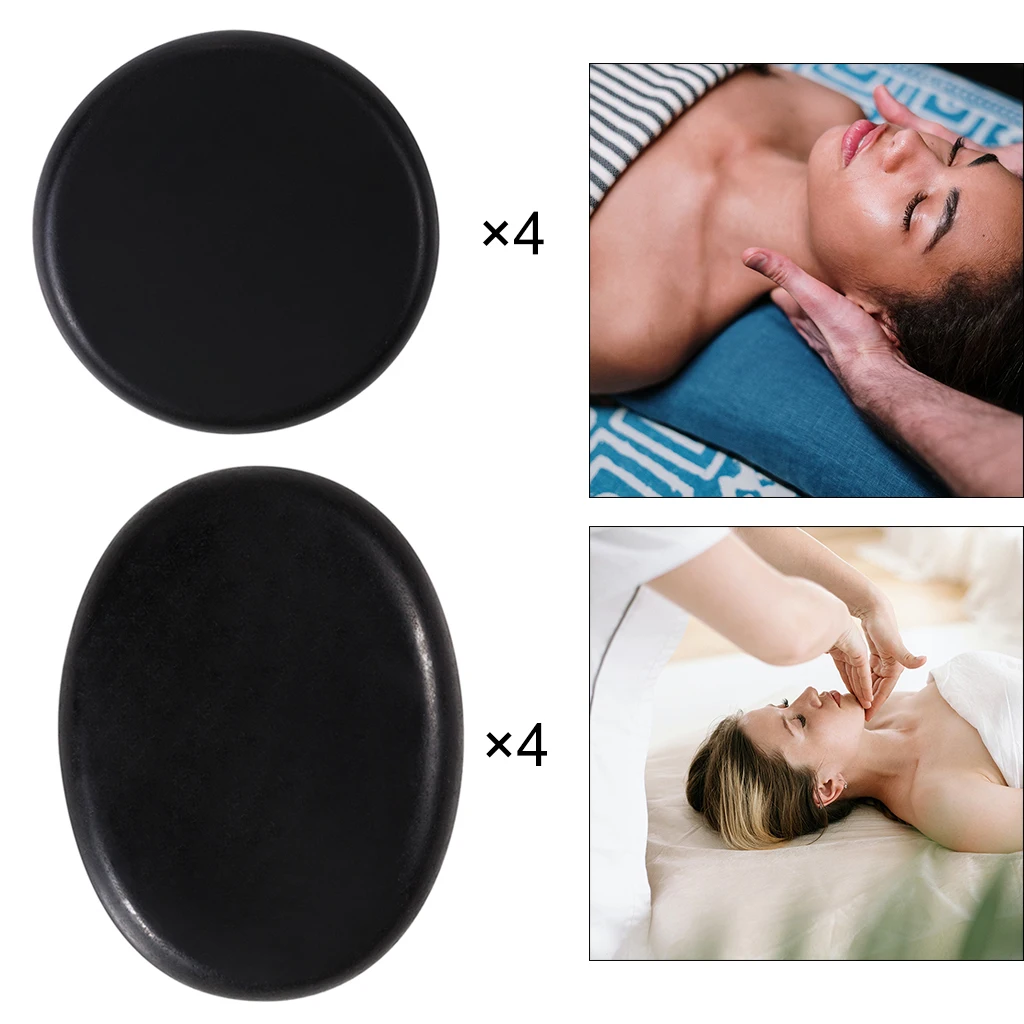 

4 Pcs Hot Massage Stones Heated Warmer Rocks for Spa Massage Therapy Relax