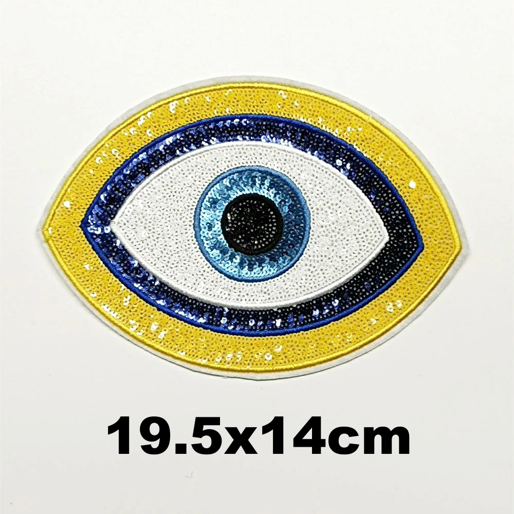 

Design large embroidery big eyes animal cartoon patches for clothing HE-3225