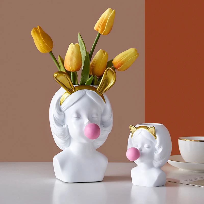 Креативный цветочный горшок для девочек в скандинавском стиле полимерные горшки