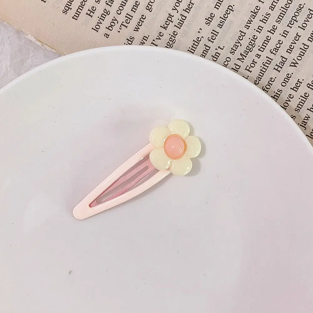 2 шт. милый кремовый маленький цветочный зажим для волос заколка в форме сердца