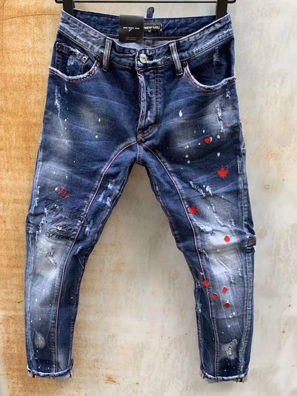 

DSQ PHANTOM TURTLE 2021 New Slim Fit Jeans Men Basic Casual Denim Trousers Plus Size Brand Clothing DSQ128