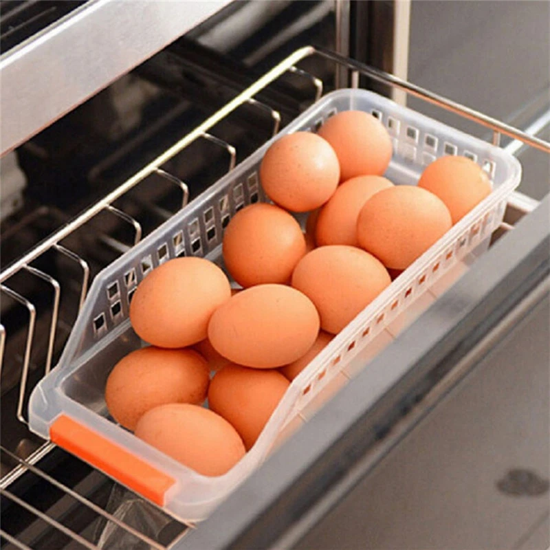 Best 1 Pcs High Quality New Slide Kitchen Fridge Freezer Space Saver Organizer Refrigerator Storage Rack Shelf Holder Drawer | Дом и сад