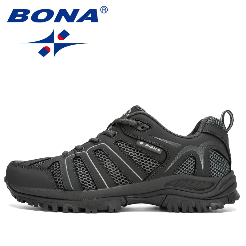 BONA Мужские кроссовки Mesh Running Shoes Trendy Sneaker Non-Slip Wear-Resistant Walking Man Sport Comfortable Outdoor Jogging Sports on.