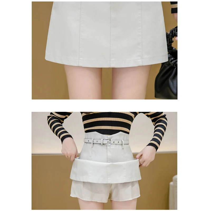 Женская Асимметричная кожаная юбка Новинка осени и зимы 2020 Сумка с высокой