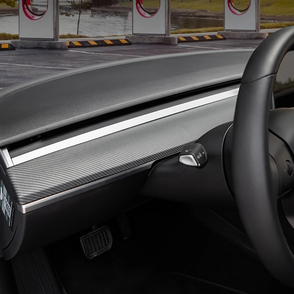 

Аксессуары из углеродного волокна и АБС-пластика для Tesla, модель Y, трехмерная защита, модель 3, отделка центральной консоли автомобиля