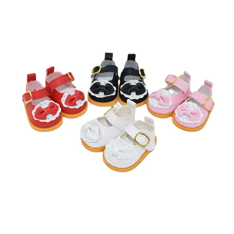 

1 Pair Doll Shoes Baby Shoes Accessories Finger Dance Shoes Keychain Cotton Doll Leather Shoes Toy Bow Princess Shoes Baby Shoes