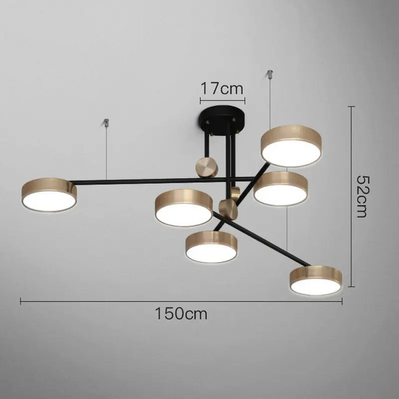 Lámpara LED de araña de diseño contemporáneo nórdico, iluminación de diodo para dormitorio, sala de estar, Loft, comedor, decoración moderna para el hogar