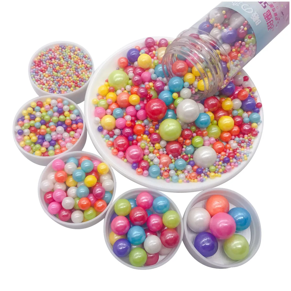 

120g Colorful Edible Beads Pearl Sugar Candy Ball Fondant For DIY Cup Cake Dessert Ice Cream Donut Wedding Cake Baking Sprinkles