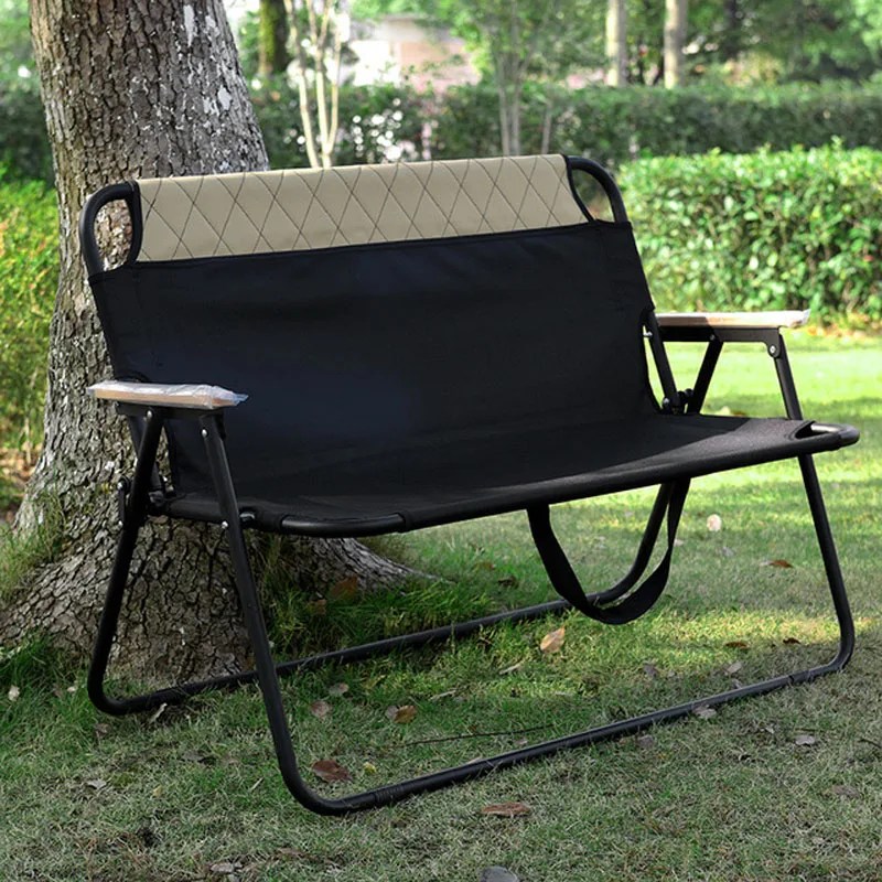 저렴한 휴대용 캠핑 의자 접이식 레저 백 의자 옥스포드 천 야외 정원 의자, 다기능 더블 비치 의자