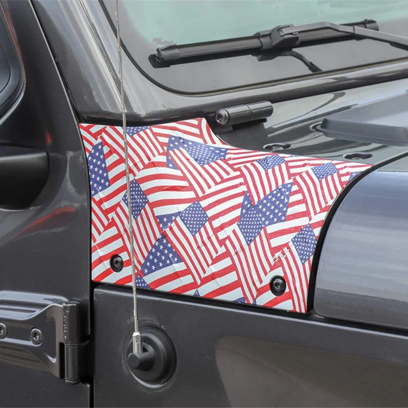 Корпус капота броня наружный колпак Чехлы Угловые Охранники для 2018 2019 J-e-p Wrangler JL