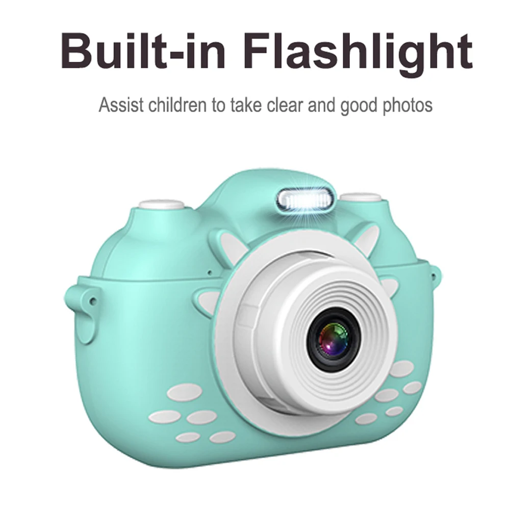 Милая цифровая фотокамера игрушки для детей 3-дюймовый HD экран перезаряжаемая