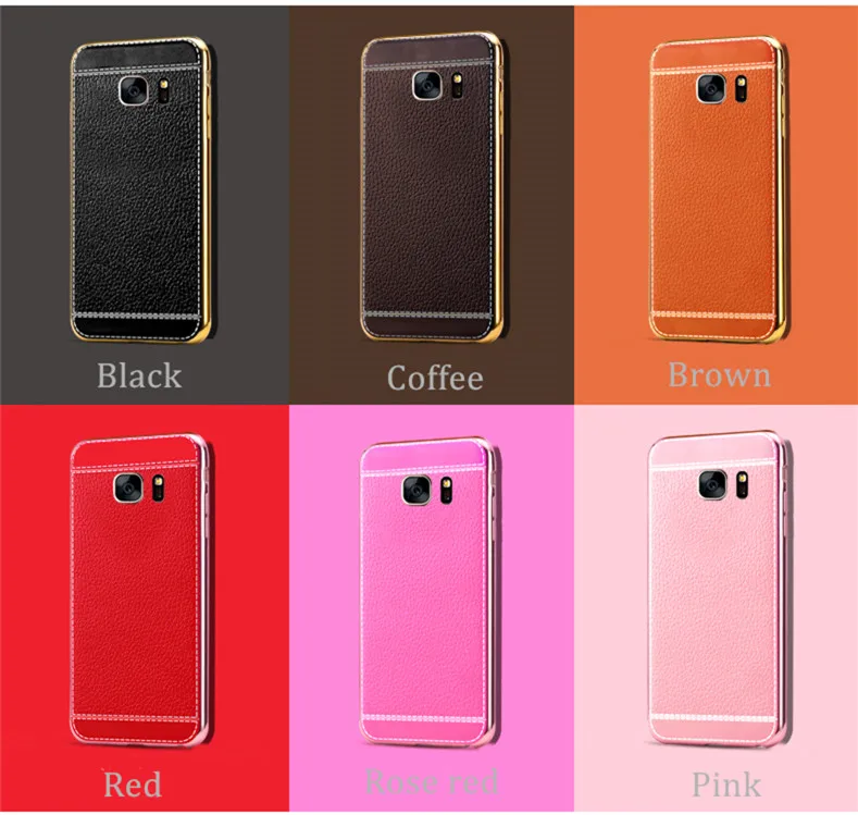 Luxury Litchi Business Leather Pattern Phone Case For Samsung Galaxy S7 S6 Edge G9300 Ultra Thin Soft Silicone Cases Retro Cover |