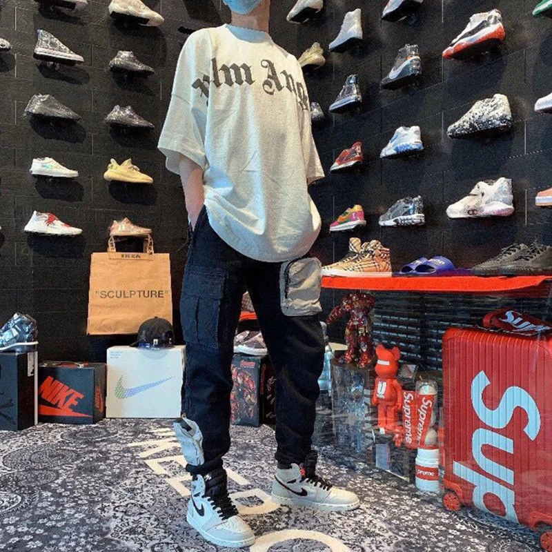 

Harajuku Cactus Jack Streetwear Joggers Pockets Sweatpants Men and Women Oversize Embroidery Harem Pants Baggy Casual Trousesrs