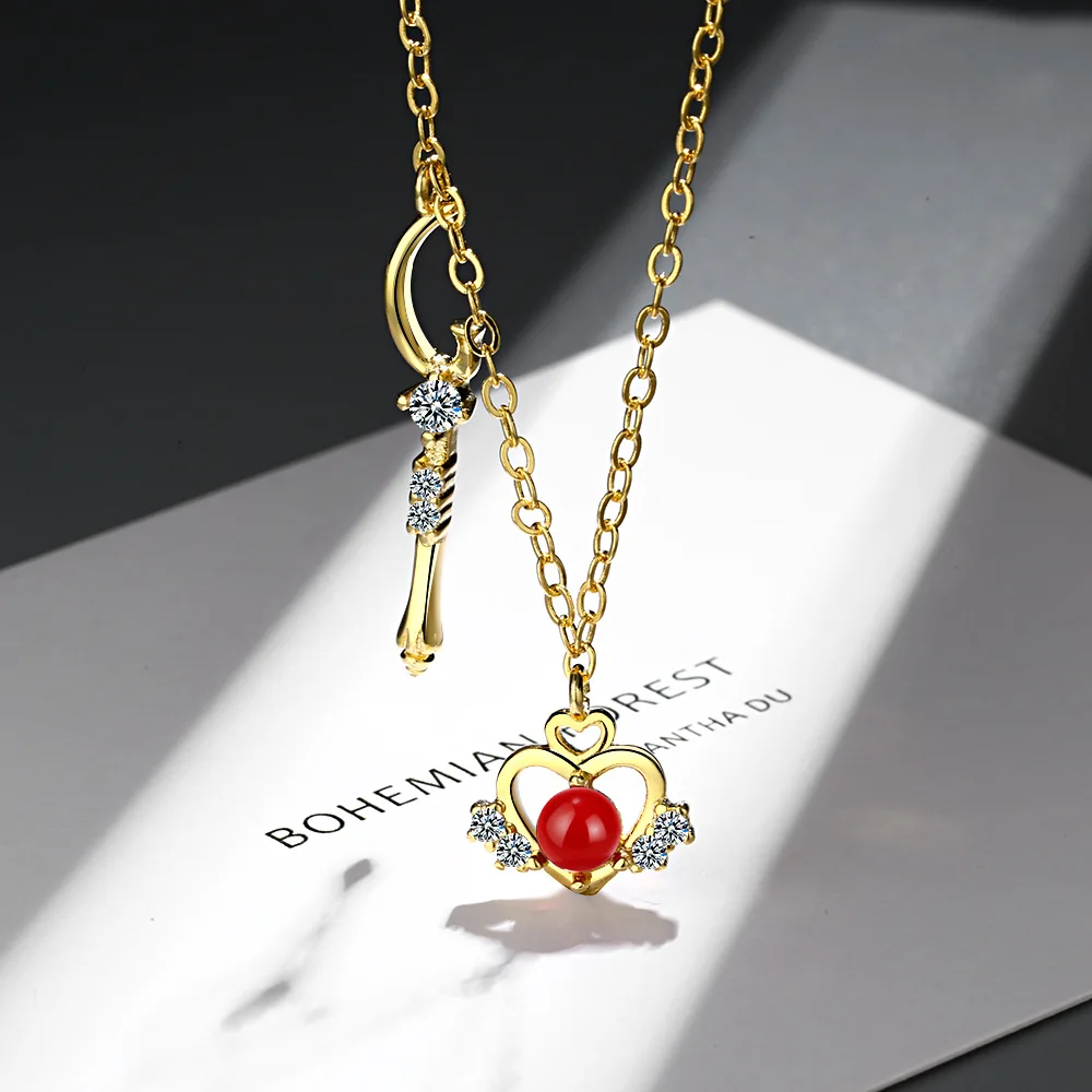 Женское колье чокер из серебра 100% пробы с сердечком|Ожерелья| |