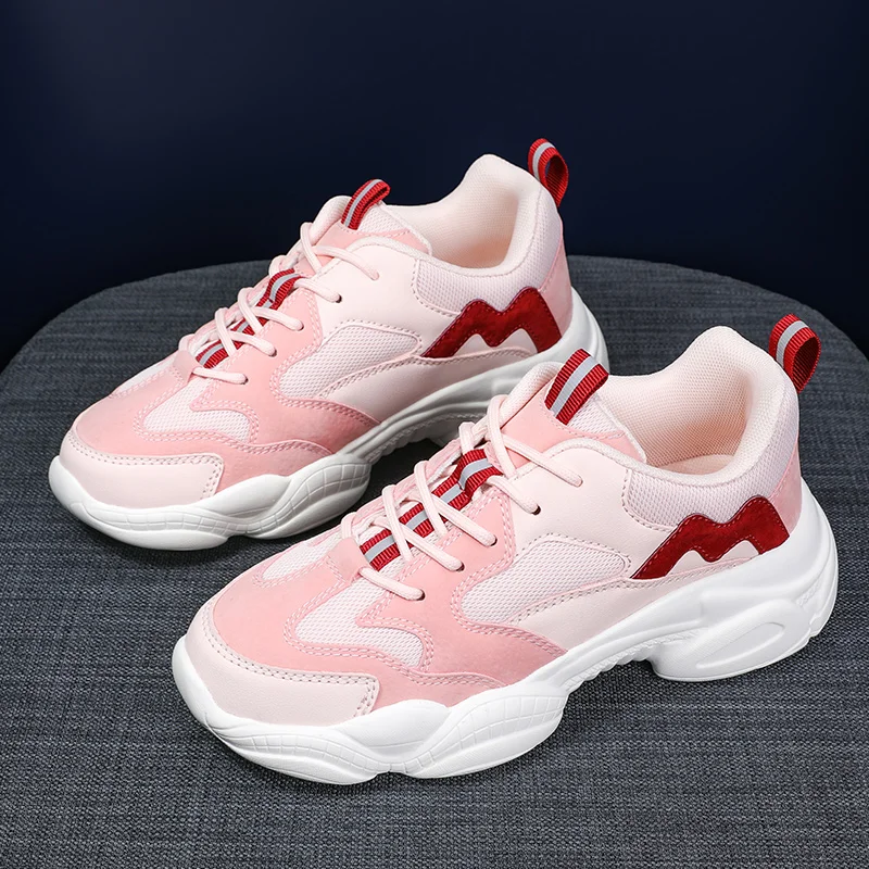 

Women Chunky Sneakers Casual Shoes Black Platform Basket Female Fashion Luxury Designers Vulcanized Shoes Woman 2021