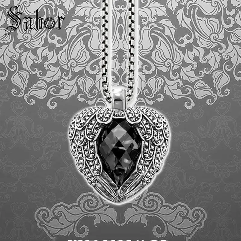 Ожерелье с подвеской в виде сердца крылатыми звеньями серебряные ювелирные