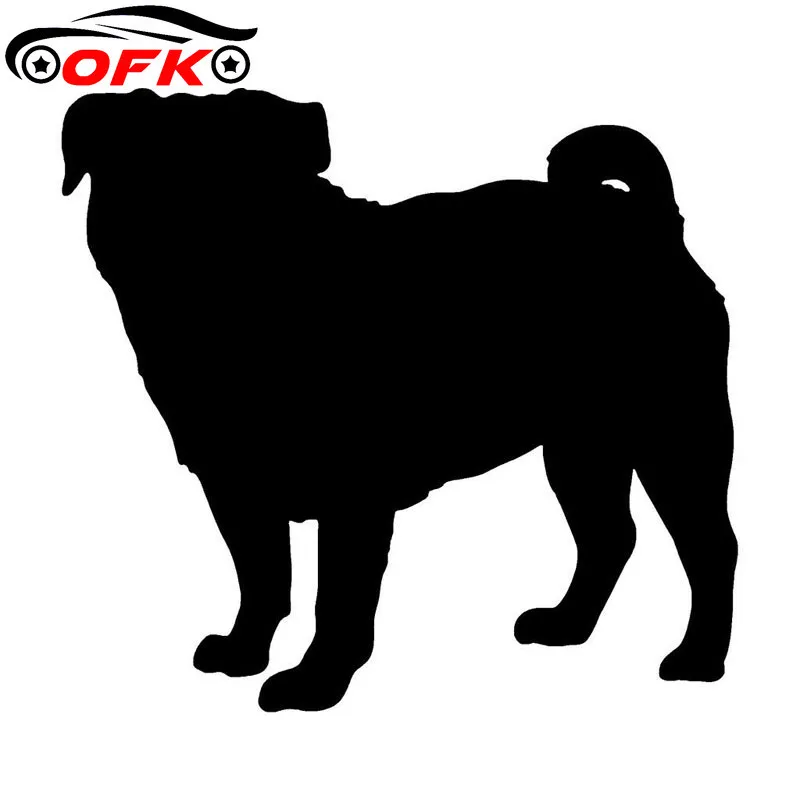 

Car Stickers Decor Motorcycle Decals Pug Cute Pet Dog Decorative Accessories Creative Sunscreen Waterproof PVC,14cm*13cm