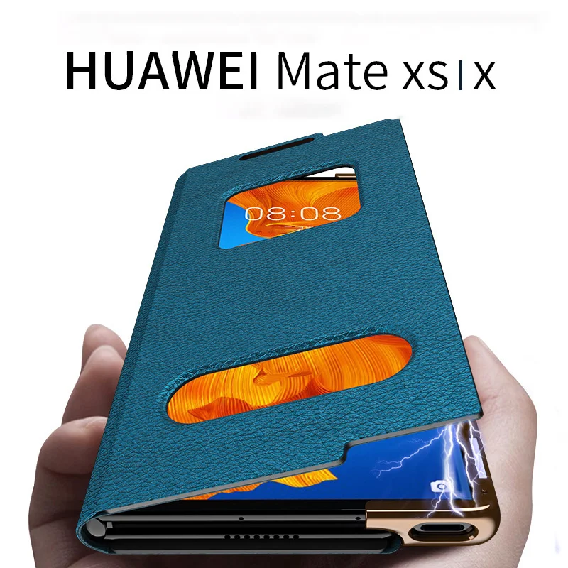 Роскошный кожаный чехол для Huawei Mate Xs складной магнитный MateXS креативный