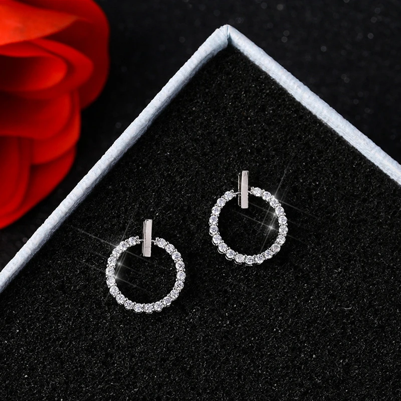 S925 Серебряная игла женственность Корейская индивидуальность простые серьги