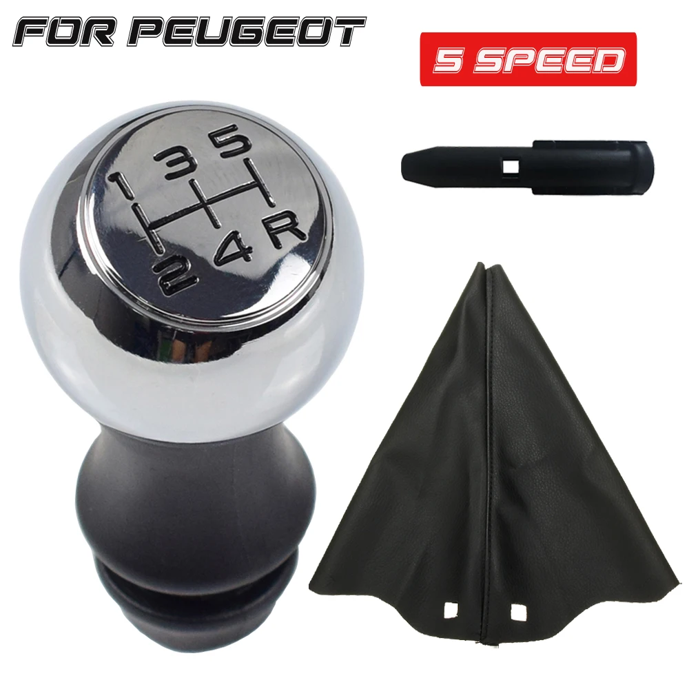 5 Speed MT Gear Shift Knob Chrome For Peugeot 307 206 207 308 2008 5008 for Citroen C2 C3 C4 Sega Triumph Senna Elysee Picasso | Автомобили