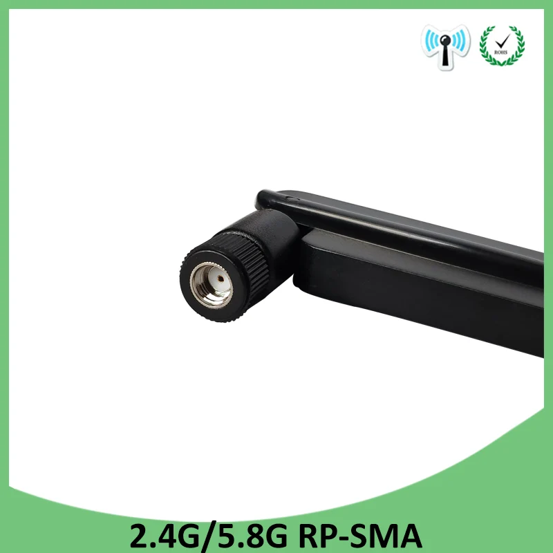 Антенна 2,4 GHz 5GHz 5,8 Ghz wifi real RP-SMA Двухдиапазонная 8dBi 2,4G 5G 5,8G антенна SMA female+ ufl./IPX 1,13